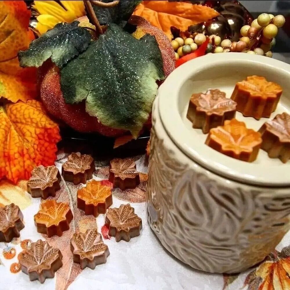 Fall Leaves Handmade 100% Soy Cinnamon Apple Scented Wax Melts (10 Per Pack)